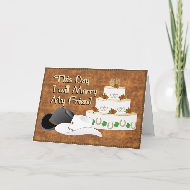 Westerna bröllopinbjudningar inbjudan (Framsida)