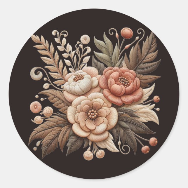 Westerna Bröllopsbuketterna land Runt Klistermärke (Framsida)