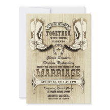 westerna bröllopsinbjudningar för cowboyskor