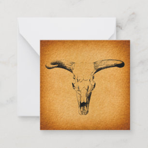 Westerna Bull Horns Anteckningskort
