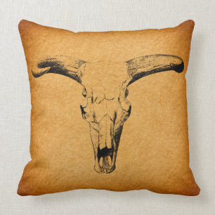 Westerna Bull Horns Kudde