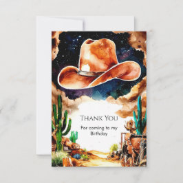Westerna Cowboy Birthday Tack Kort