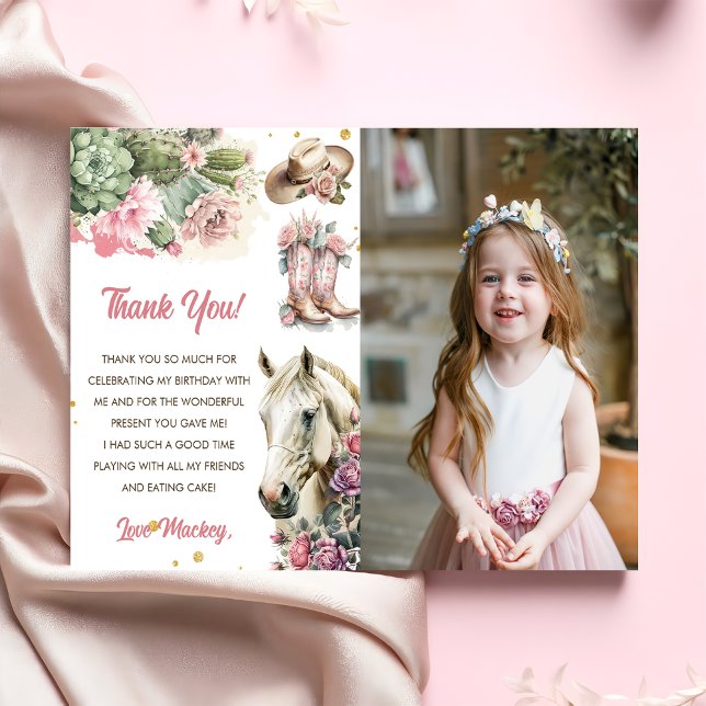 Westerna Cowboy Birthday - tackkort Tack Kort (Skapare uppladdad)