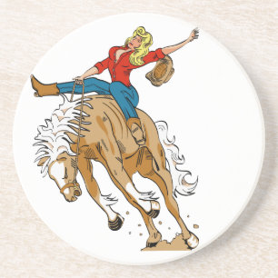 Westerna Cowboy Cowgirl Horse Barn Rodeo Underlägg