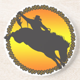 Westerna Cowboy Cowgirl Horse Barn Rodeo Underlägg Sandsten