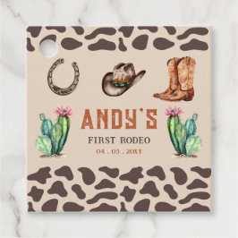 Westerna Cowboy First Rodeo Boys Birthday Gåvor Etiketter