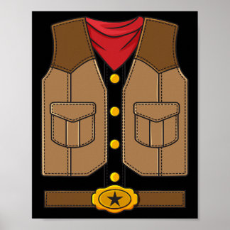Westerna Cowboy Halloween Boys Kids Poster