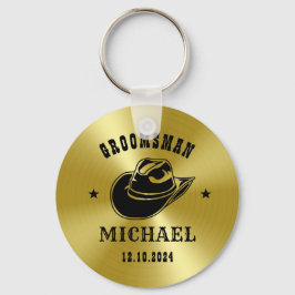 Westerna Cowboy Hat Marskalkar Personlig Namn Nyckelring