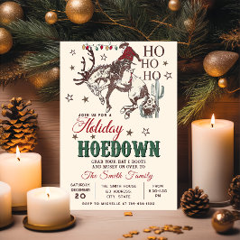 Westerna Cowboy-julhelgen Helgdag Hoedown party Inbjudningar