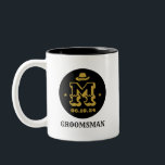 Westerna Cowboy Rustic Marskalkar Namn Monogram Två-Tonad Mugg<br><div class="desc">Personliger för marskalkar med westernt cowboytema. Dekorerad med cowboyhatt med vintagens westerna typsnitt. Text och färg kan redigeras med hjälp av Design Verktyg för att passa tillfälle. Skaffa den här anpassade presenten för bröllop,  reklamfest,  förlovningsfest eller andra specialtillfällen.</div>