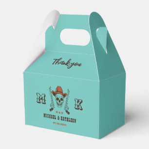 Westerna Cowboy Skull Monogram Boho-Landsbyggsbröl Presentaskar