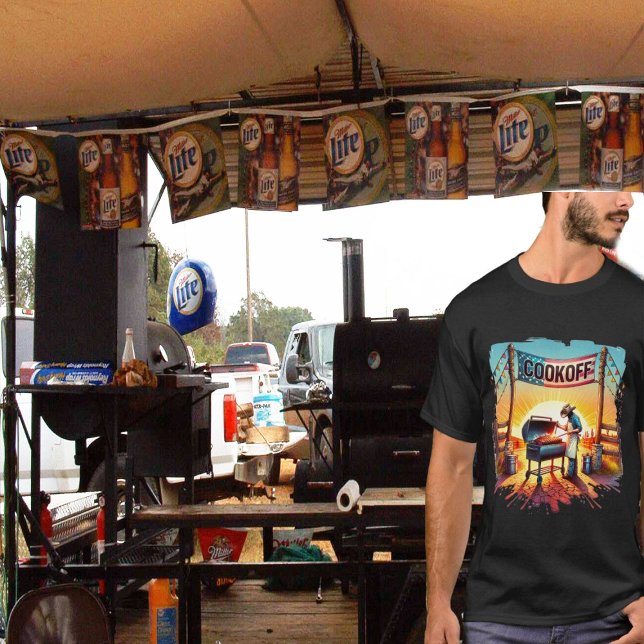 Westerna CowboyBBQ Cookoff Scenes 1 T Shirt (BBQ Cookoff T-Shirt for yourself or gift for your favorite BBQ cook. )