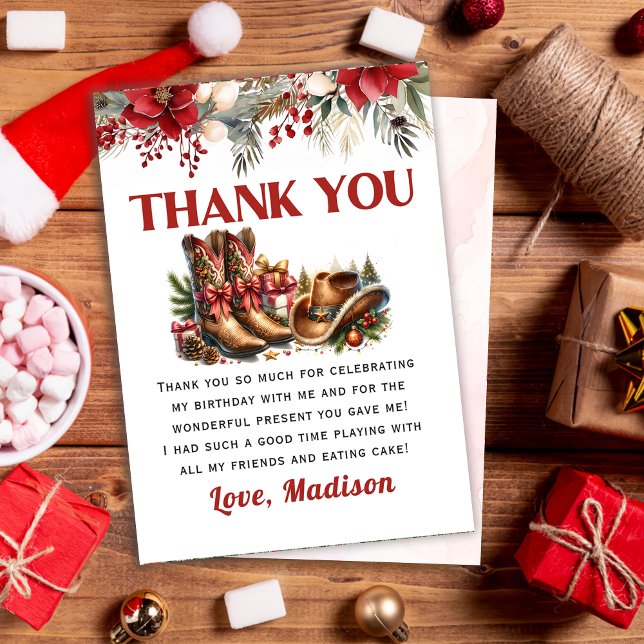 Westerna Cowboybollar Jul - tackkort Tack Kort (Skapare uppladdad)