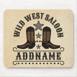 Westerna CowboyBoots ADD NAMN sheriff Spurs Saloon Musmatta