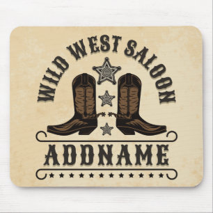 Westerna CowboyBoots ADD NAMN sheriff Spurs Saloon Musmatta