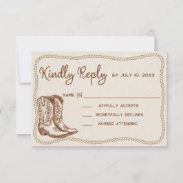 Westerna Cowboyboots Avslappnad Just Kärlek Bröllo OSA Kort