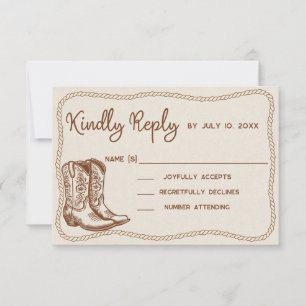 Westerna Cowboyboots Avslappnad Just Kärlek Bröllo OSA Kort