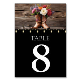 Westerna CowboyBoots Blommigt Elegant Mason Burk Bordsnummer