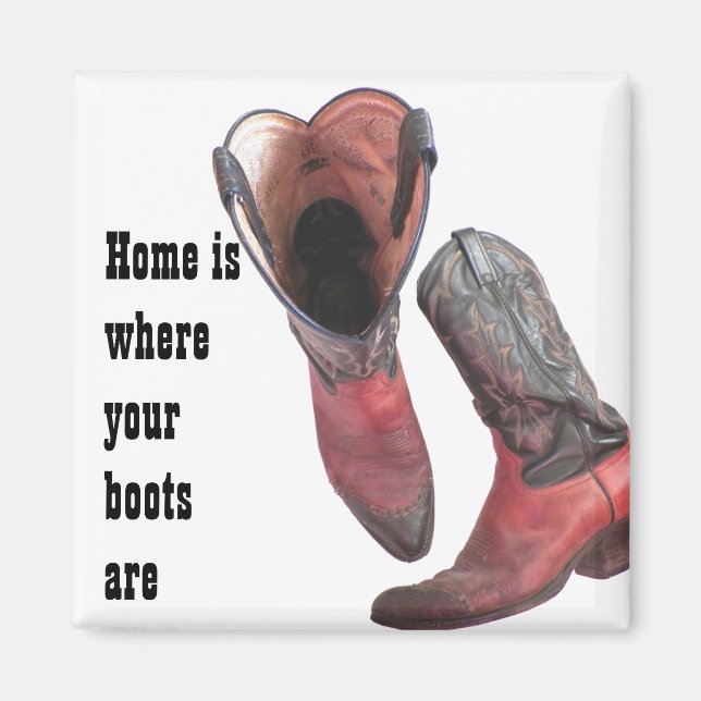 Westerna CowboyBoots Magnet (Framsidan)