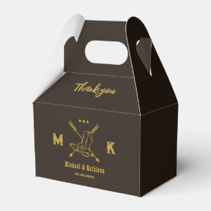 Westerna CowboyBoots Monogram Boho-Landsbyggsbröll Presentaskar
