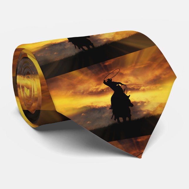 Westerna Cowboyen och Horse Roping Land Slips (Rullad)