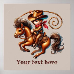 Westerna cowboypojkar anpassade poster