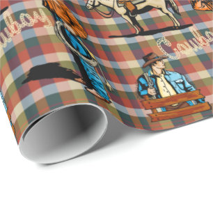 Westerna Cowboys och häst Presentpapper