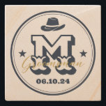 Westerna Cowboys Rustic Monogram Best Man-Marskalk Stenunderlägg<br><div class="desc">Personliger för marskalkar och bästa man med westernt cowboytema. Dekorerad med cowboyhatt med vintagens westerna typsnitt. Text och färg kan redigeras med hjälp av Design Verktyg för att passa tillfälle. Skaffa den här anpassade presenten för bröllop,  reklamfest,  förlovningsfest eller andra specialtillfällen.</div>