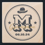 Westerna Cowboys Rustic Monogram Best Man-Marskalk Stenunderlägg<br><div class="desc">Personliger för marskalkar och bästa man med westernt cowboytema. Dekorerad med cowboyhatt med vintagens westerna typsnitt. Text och färg kan redigeras med hjälp av Design Verktyg för att passa tillfälle. Skaffa den här anpassade presenten för bröllop,  reklamfest,  förlovningsfest eller andra specialtillfällen.</div>