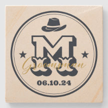 Westerna Cowboys Rustic Monogram Best Man-Marskalk