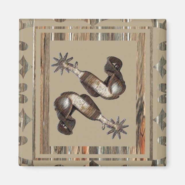Westerna Cowboysnödsnor Magnet (Framsidan)
