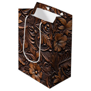 Westerna Cowgirl Brown Flowers