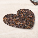 Westerna Cowgirl Brown Flowers Underlägg Papper<br><div class="desc">Western Cowgirl Brown Flowers bohemian</div>