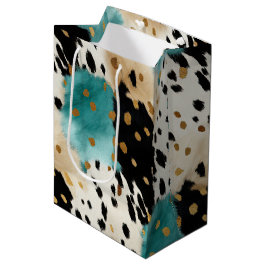 Westerna Cowgirl Cowhide, Turcos Black Cream Guld