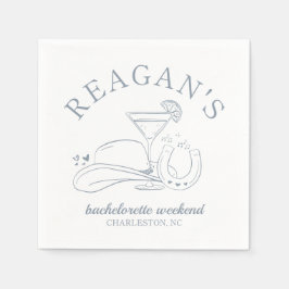 Westerna Cowgirl Cute Hand plockade Bachelorette P Pappersservett