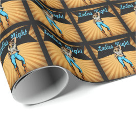 Westerna Cowgirl Dam Natt Presentpapper