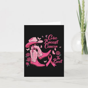 Westerna Cowgirl Ge bröstcancer Boot Awaren Kort