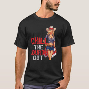 Westerna Cowgirl Lycklig 4:e juli: T Shirt