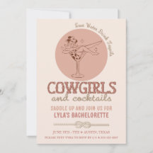 Westerna Cowgirl och Cocktails Bachelorette