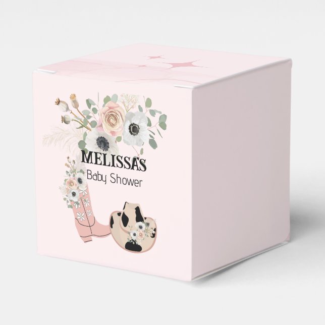 Westerna Cowgirl Rosa Boots Hats Anpassningsbar Presentaskar (Framsidan Sidan)