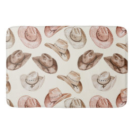 Westerna Cowgirl Rosa Brown Hats Badrumsmatta