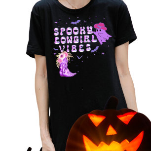 Westerna Cowgirl Stil "Spooky Cowgirl Vibes" T Shirt