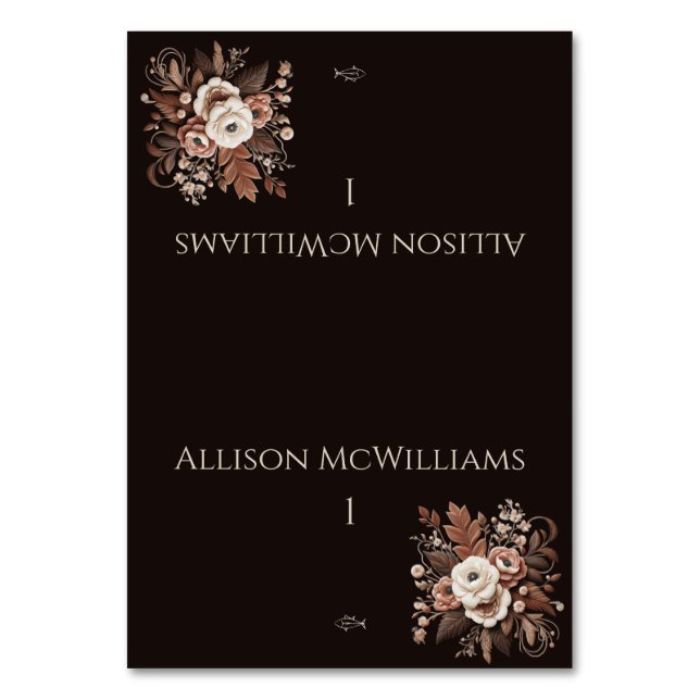 Westerna Eleganten Land - Blommigt-fisk Bordsnummer (Framsidan)