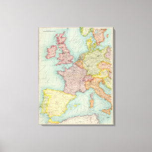 Westerna Europa kommunikationer Canvastryck
