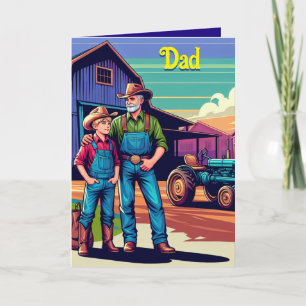 Westerna Farm Ranch Cowboys Anpassningsbar Pappa Kort