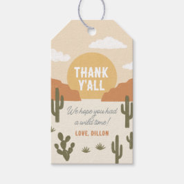 Westerna favorittaggar för Cowboydagen Presentetikett