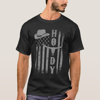 Westerna Flagga Land Rodeo Southern Retro Vintage T Shirt