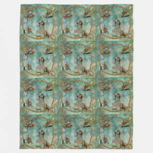 Westerna Fleece Blanket Rodeo-händelser med Rope
