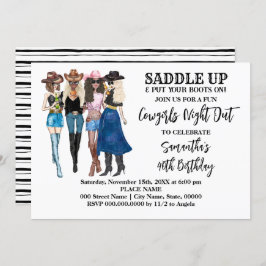 Westerna födelsedag för flickor inbjudningar