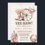 Westerna födelsedagen 21:a, 30:e, 40:e inbjudningar<br><div class="desc">Western inbjudan till Cowgirl Boot Blommigt. Rustic 21:a,  30:e eller 40:e Westerna födelsedagen.</div>